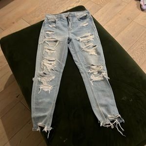 American eagle mom jeans size 0